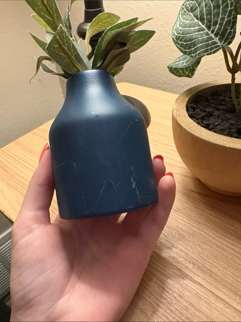Set of three faux plants